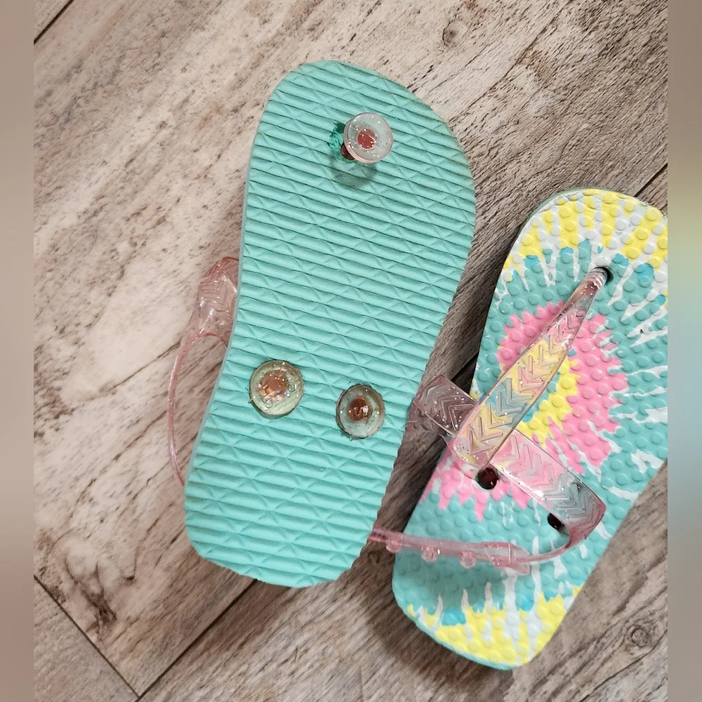 Baby Girl Tie Dye Back Strap Flip Flop Slides